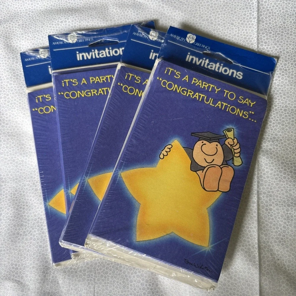 New Vintage 1970's(?)ZIGGY, American Greetings Party Invitations Congratulations